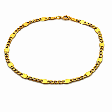 Žluté zlato náramek dutý ozdobný 19cm